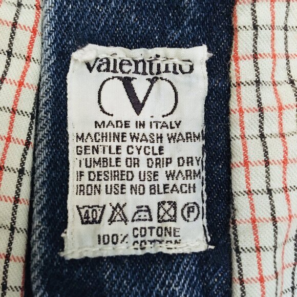 Valentino Italy Designer Jeans Logos Cotton Lined Blue Women’s Size EUC 36 US 8 - Picture 13 of 14